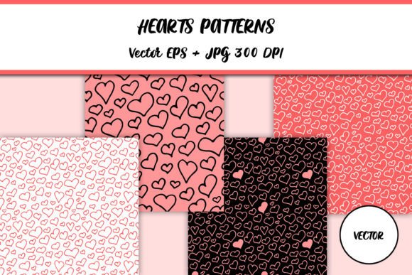 Download Doodle Hearts Patterns | Valentines Day - Patterns Collection