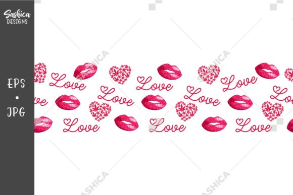 Download Heart Lips Pot Leaves Pattern Border - Leaves pattern Collection