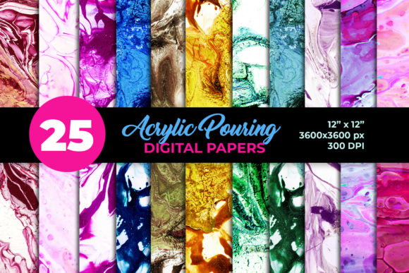 Download Acrylic Pour Digital Papers 12x12 - Papers Collection