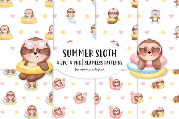 Download Cute Sloth Patterns and Sloth Pattern - Patterns Collection