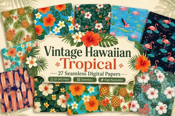 Download Vintage Hawaiian Tropical Paper Pack - Tropic Collection