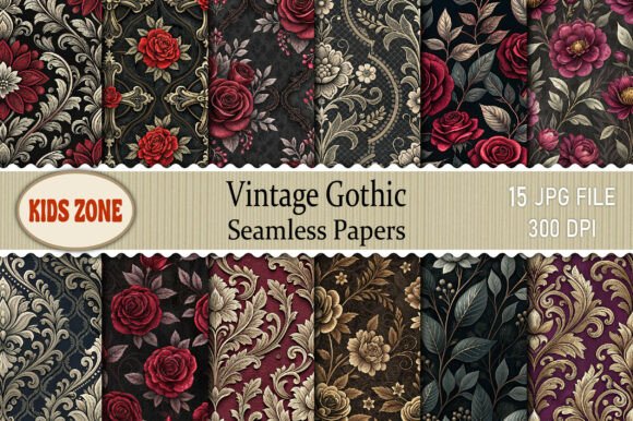 Download Vintage Gothic Seamless Papers - Papers Collection