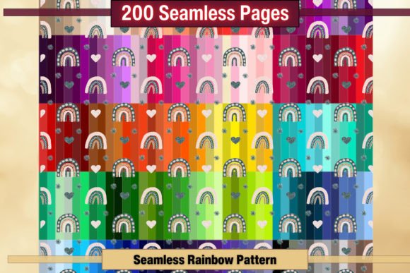 Download Seamless Rainbow Pattern Papers Pack - Papers Collection