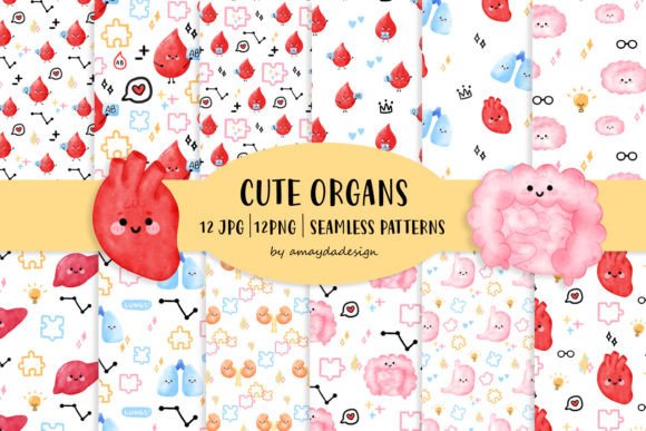 Download Cute Organ Patterns, Organ Digital Paper - Patterns Collection