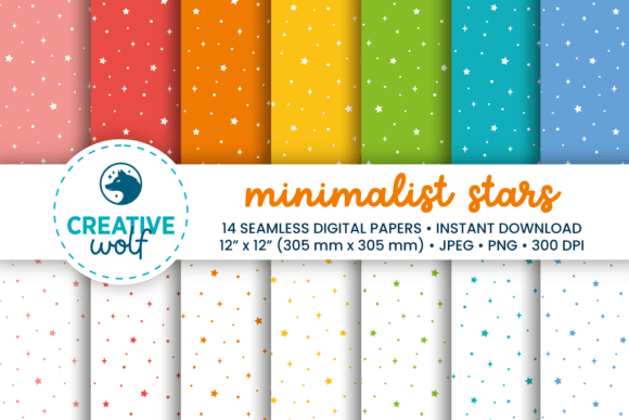 Download Minimalist Colourful Star Patterns - Patterns Collection