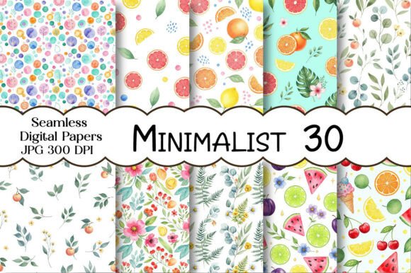 Download Summer Digital Minimalist Patterns - Patterns Collection