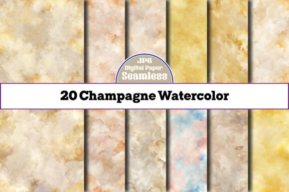 Download Champagne Watercolor Patterns - Patterns Collection