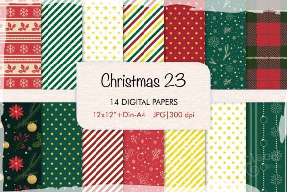 Download Christmas 23 Digital Papers - Papers Collection