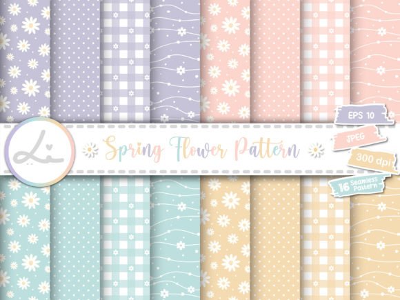 Download Cute Spring Flower Digital Papers - Papers Collection