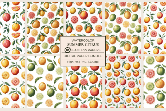 Download Summer Citrus Seamless Papers - Papers Collection