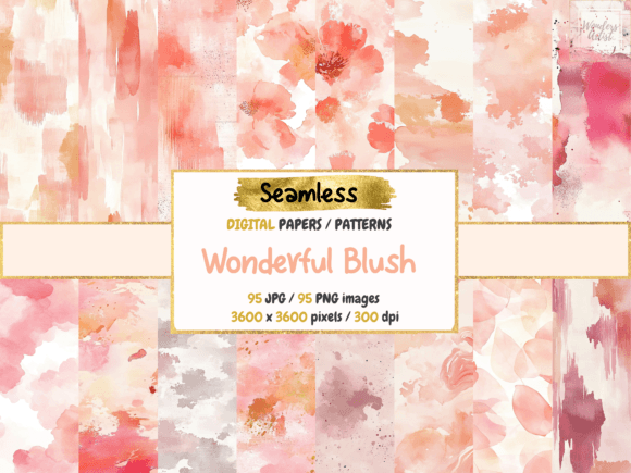Download Wonderful Blush Seamless Digital Papers - Papers Collection