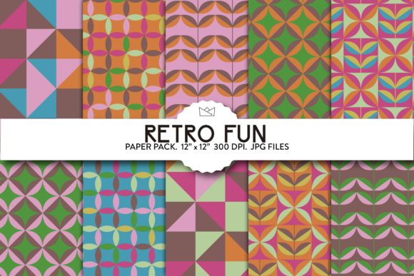 Download Retro Fun Wrapping Paper, Retro Digital - Fun Collection