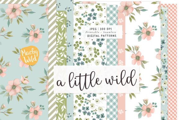 Download A Little Wild Watercolor Patterns - Patterns Collection