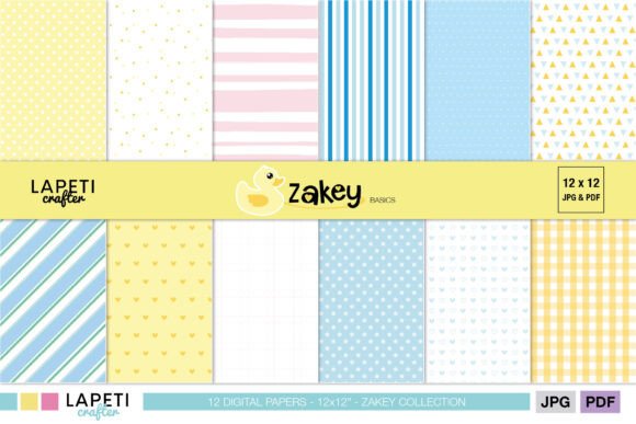Download Yellow &amp; Blue Soft Baby Digital Papers - Papers Collection