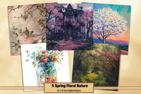 Download Spring Floral Nature Digital Papers 86 - Papers Collection