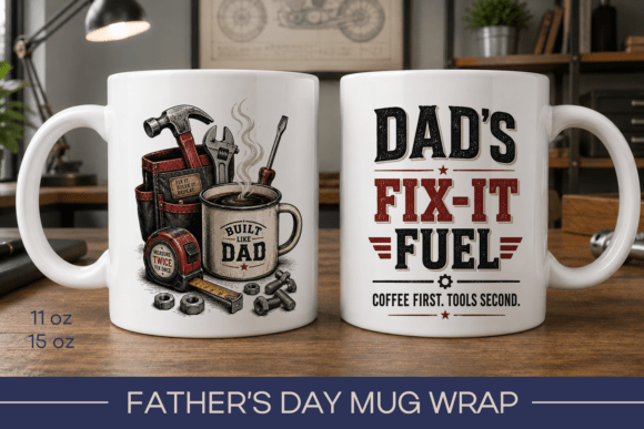 Download Funny Fathers Day Mug Wrap, Dad Mug - Fun Collection
