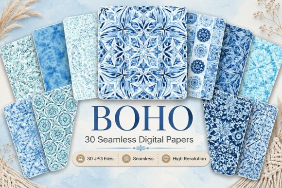 Download Boho Digital Papers - Papers Collection