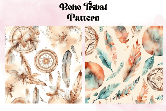Download Boho Tribal Watercolor Patterns - Patterns Collection