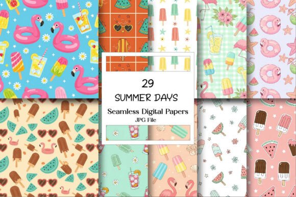 Download SUMMER DAYS Seamless Papers - Papers Collection