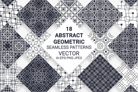 Download 18 Abstract Geometric Seamless Patterns - Patterns Collection