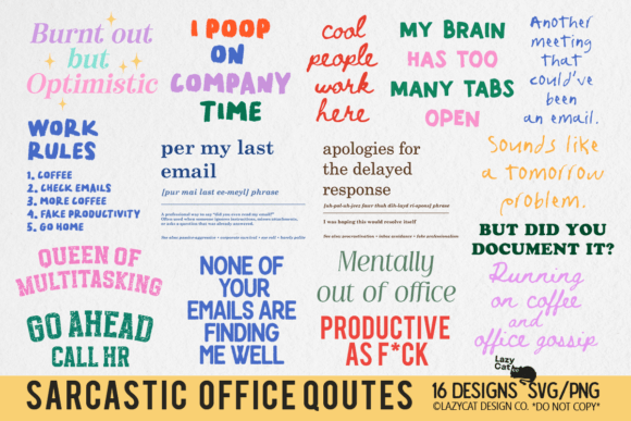Download Sarcastic Office Funny SVG PNG Bundle - Fun Collection