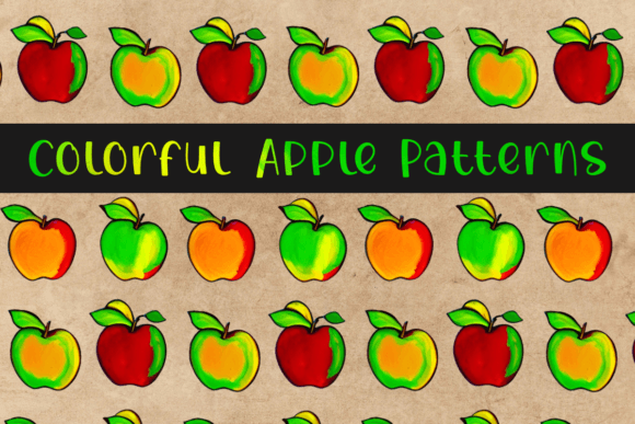Download Cute Fun Colorful Vintage Apple Patterns - Fun Collection