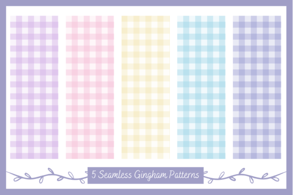 Download Cute Gingham Patterns with Pastel Colors - Patterns Collection