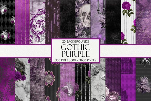 Download Purple Gothic Background Papers - Papers Collection