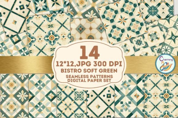 Download Digital Papers Set: Soft Green - Papers Collection