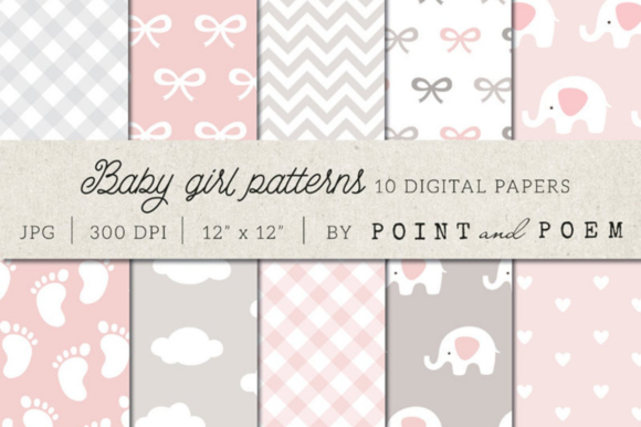 Download Baby Girl Patterns Pink Digital Paper - Patterns Collection