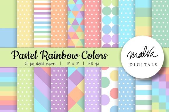 Download Pastel Rainbow Geometric Patterns - Patterns Collection