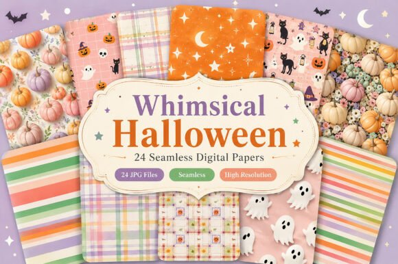 Download Whimsical Halloween Seamless Papers - Papers Collection