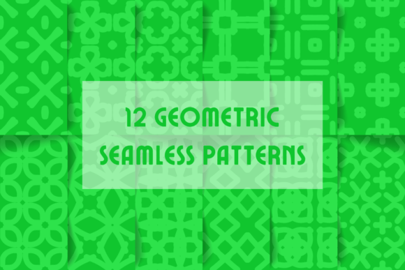 Download Green Geometric Seamless Patterns - Patterns Collection
