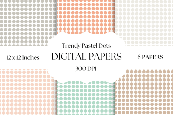 Download Trendy Pastel Dots Digital Papers - Papers Collection