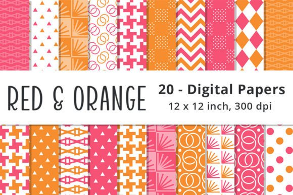 Download Summer Red and Orange Geometric Patterns - Patterns Collection