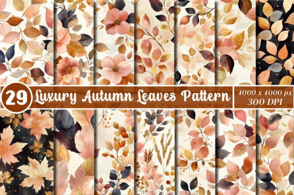 Download Luxury Autumn Leaves Pattern - Leaves pattern Collection