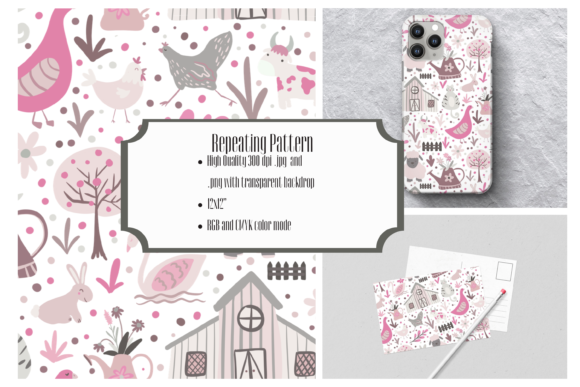 Download Farm Life - Seamless Surface Design - Surface design Collection