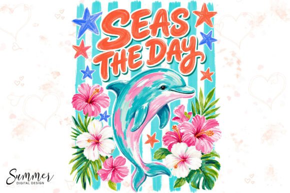 Download Seas the Day Funny Dolphin Tropic Summer - Fun Collection