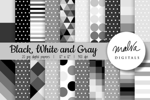 Download Balck White Gray Geometric Patterns - Patterns Collection